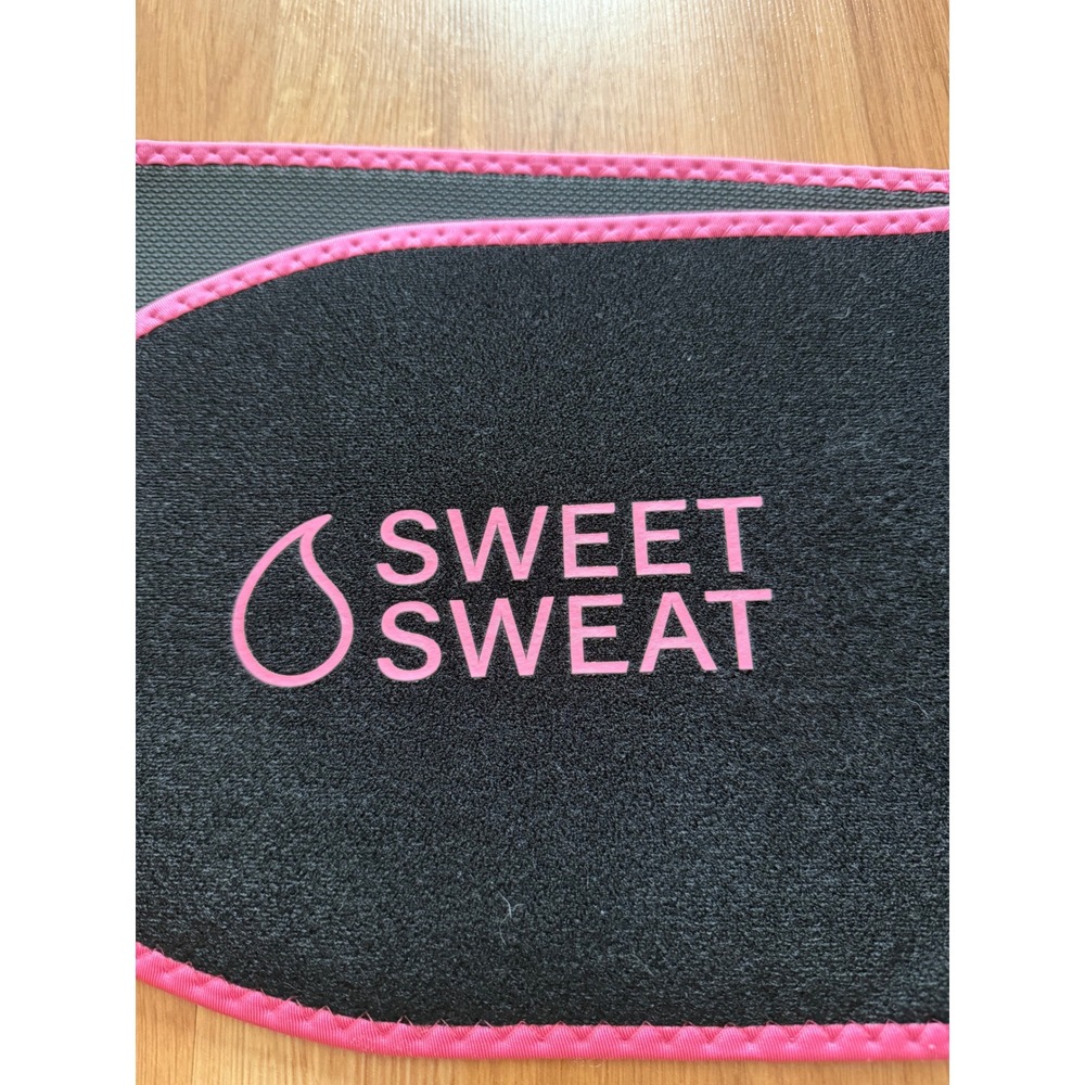 Sweet Sweat Waist Trimmer Belt Black Pink Neoprene Fitness Workout Enhancer